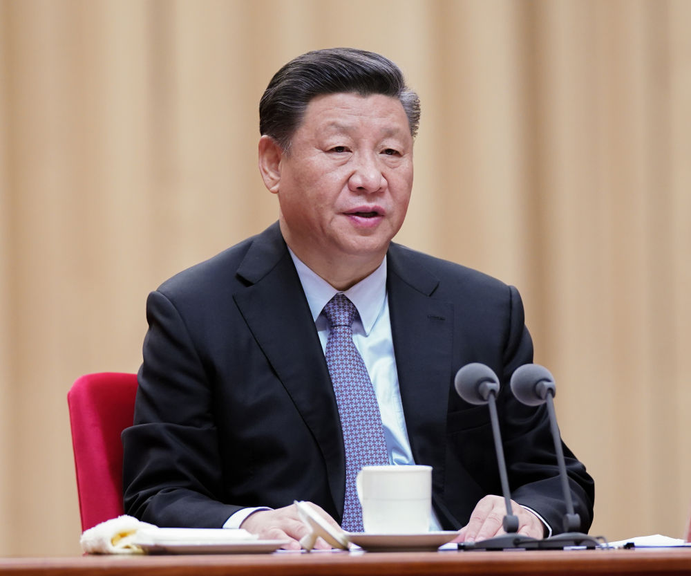 2020年1月8日，“不忘初心、牢記使命”主題教育總結(jié)大會(huì)在北京召開(kāi)。習(xí)近平出席會(huì)議并發(fā)表重要講話。新華社記者 鞠鵬 攝